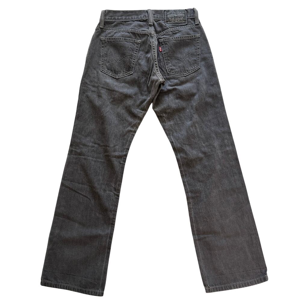 Levi's 514 Jeans Mens 28 x 30 Washed Black Droit Slim Straight Denim Dark Wash - Picture 2 of 11